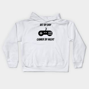 Vet By Day Gamer By Night Kids Hoodie